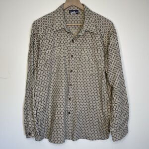 Patagonia Pattern Long Sleeve M Organic Cotton Hemp Aztec Western Cowboy